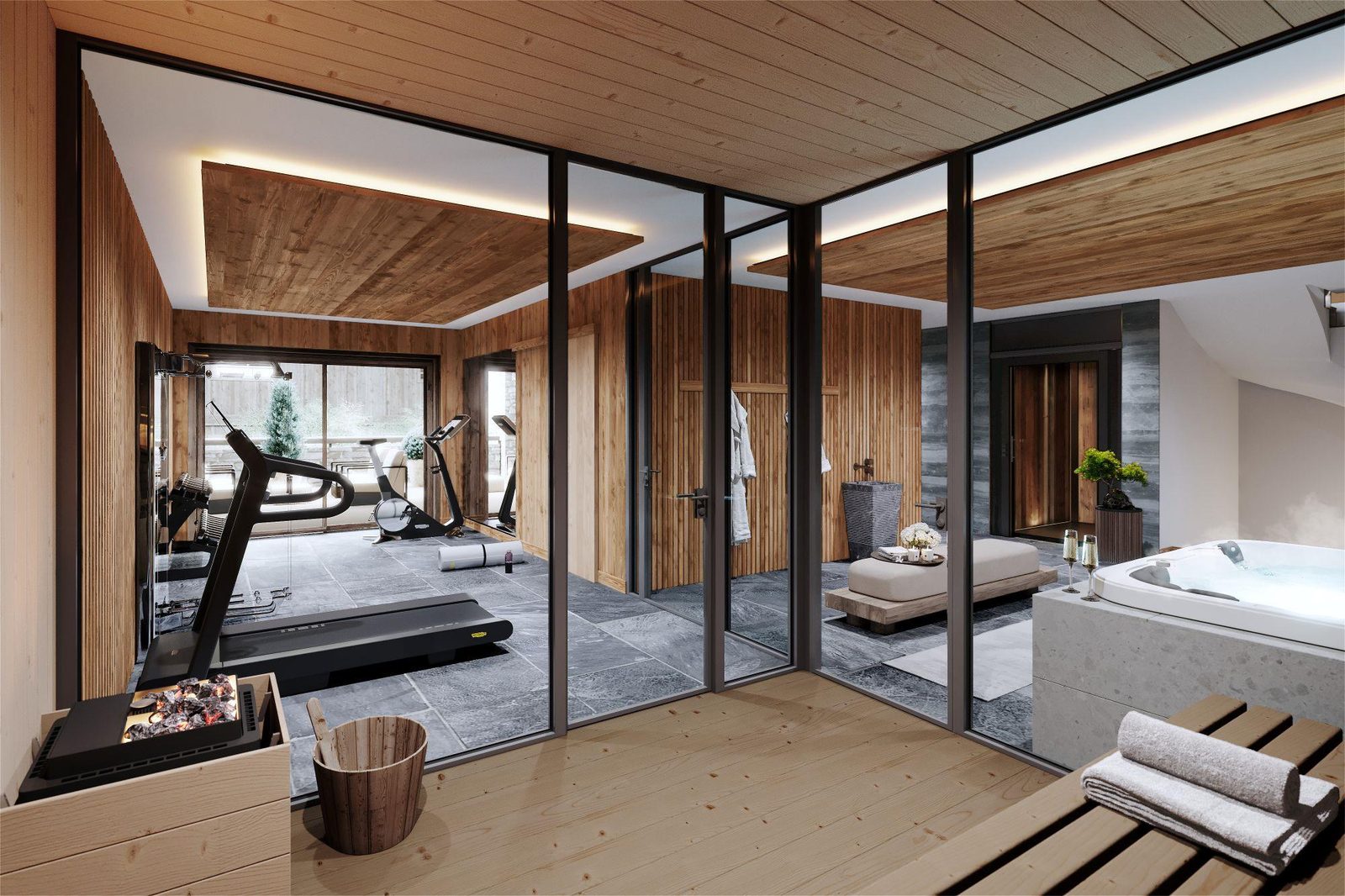 Châtel Le 5 — bedroom in the Alpine duplex